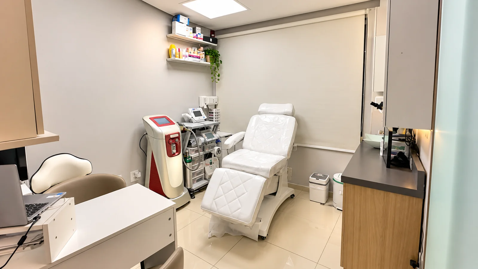 Sala de atendimento da Dra. Luana Reis na Clínica OSLO, Tatuapé